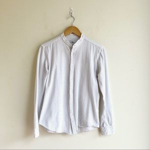 Zara Polka Dot Button Down Shirt